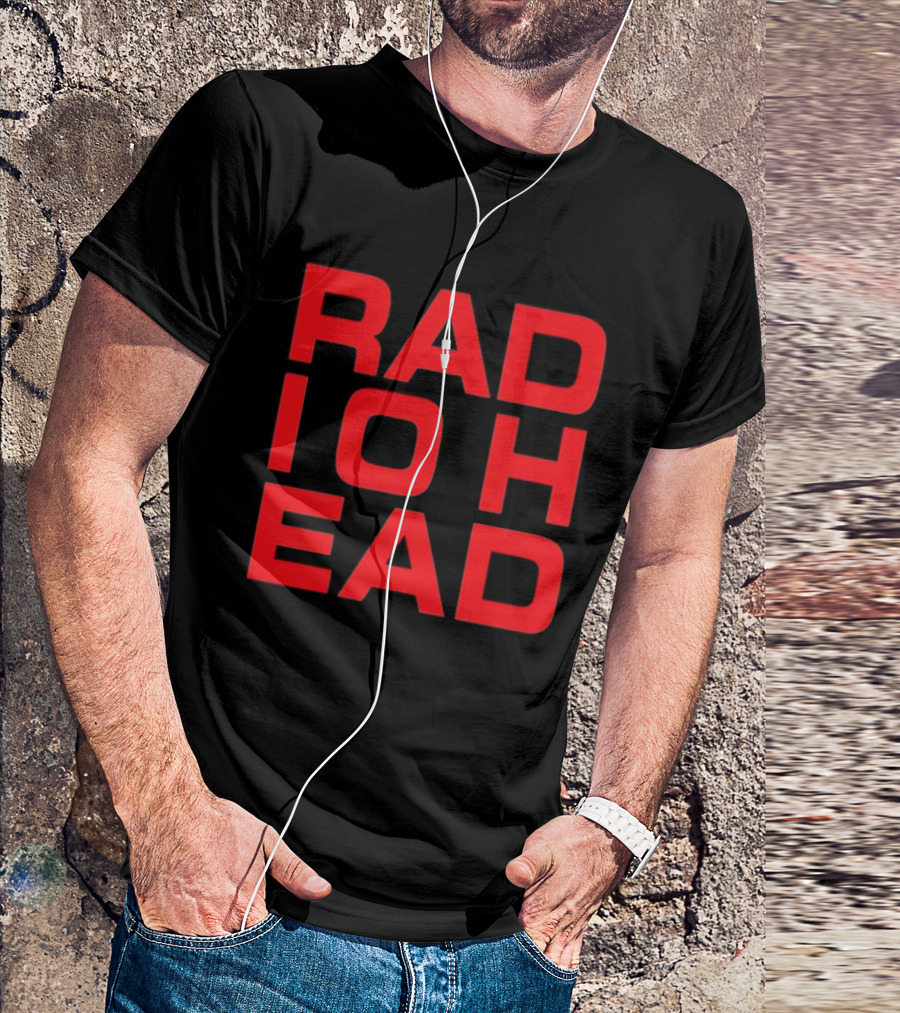 Radiohead BK 25 Bassic Red Text Block T-Shirt