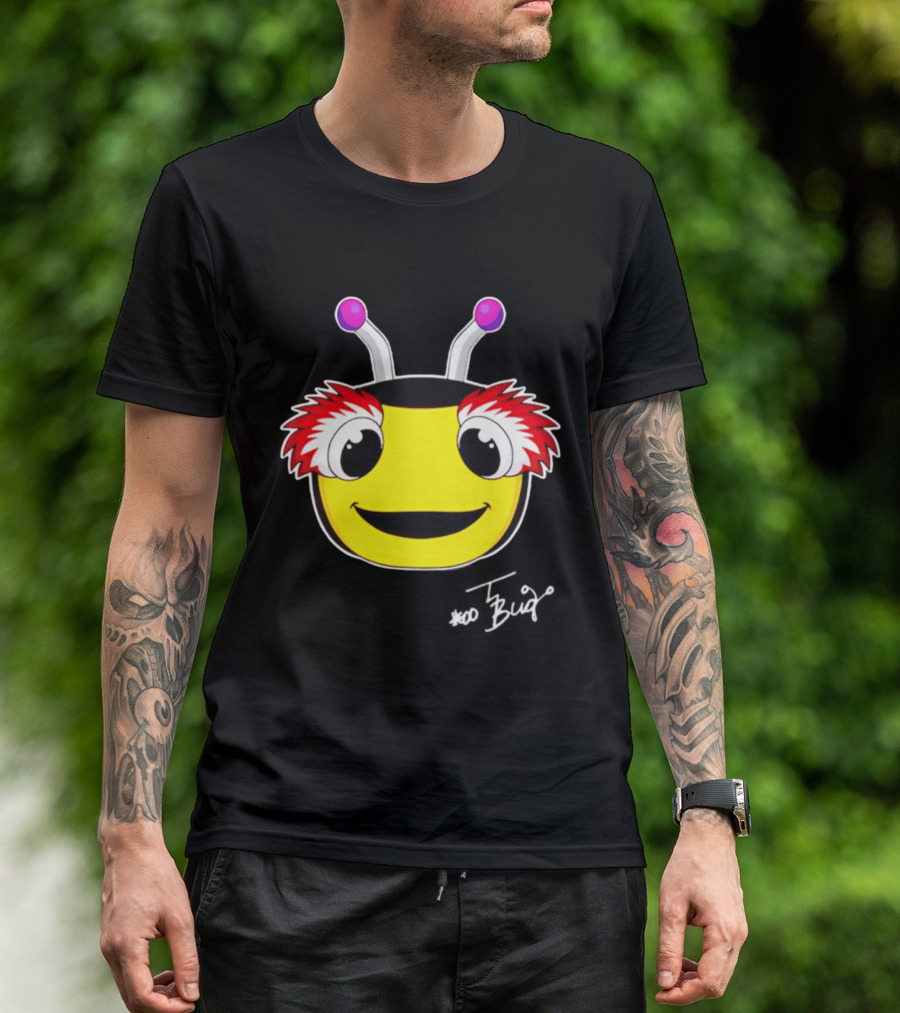 Tampa Bay Lightning Thunderbug Mascot Yellow Face Cartoon T-Shirt