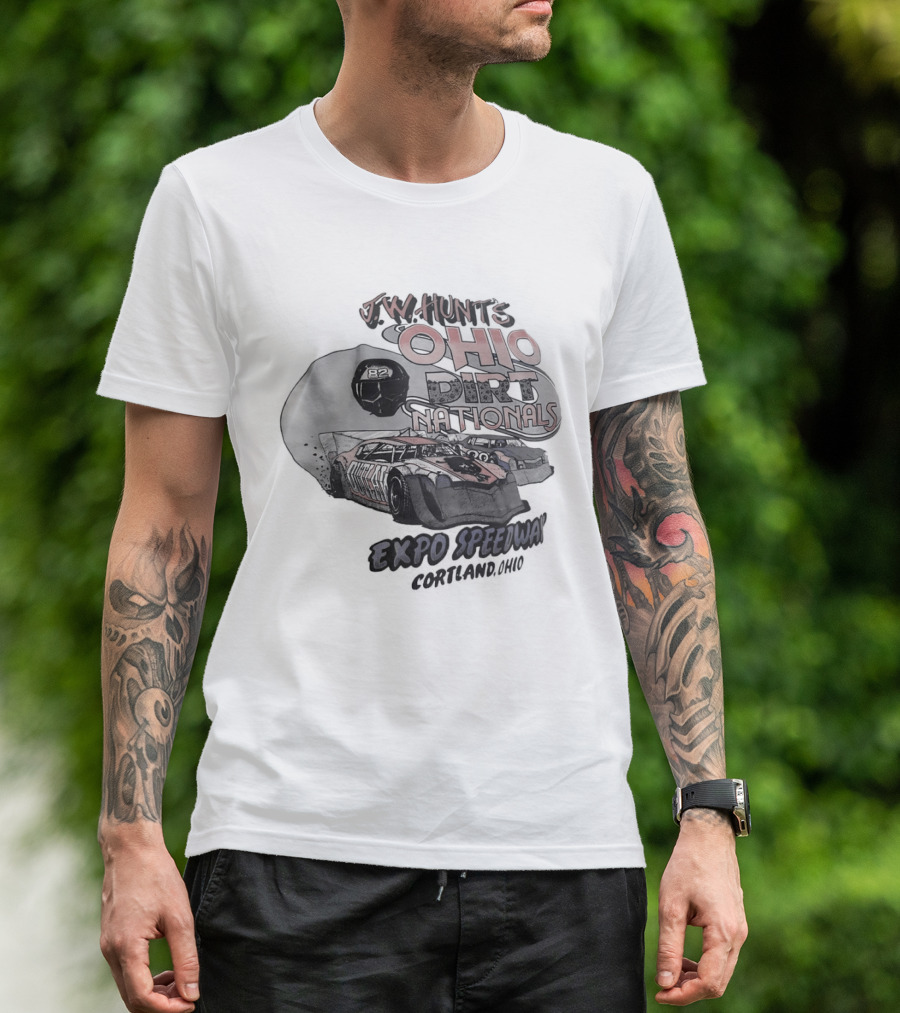 JW Hunt's Ohio Dirt Nationals Expo Speedway Cortland Ohio Racing Event T-Shirt