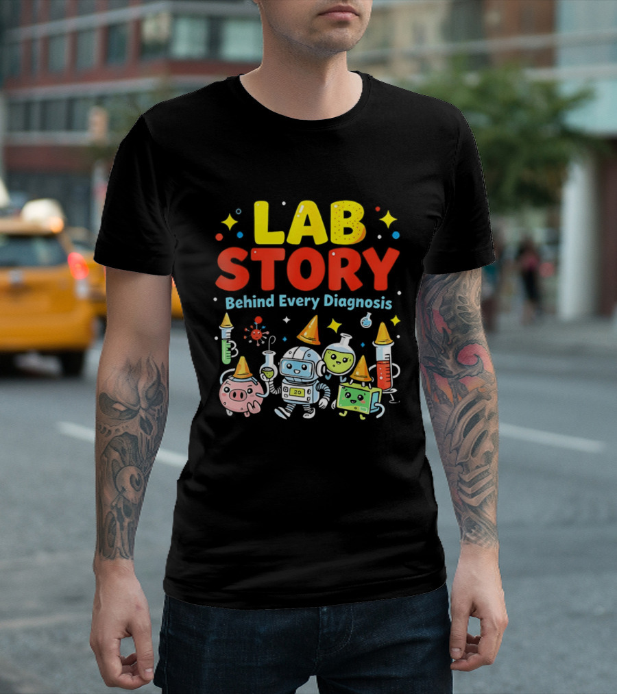 Lab Story Behind Every Diagnosis Week 2026 Medical Laboratory Technician Team T-Shirt
