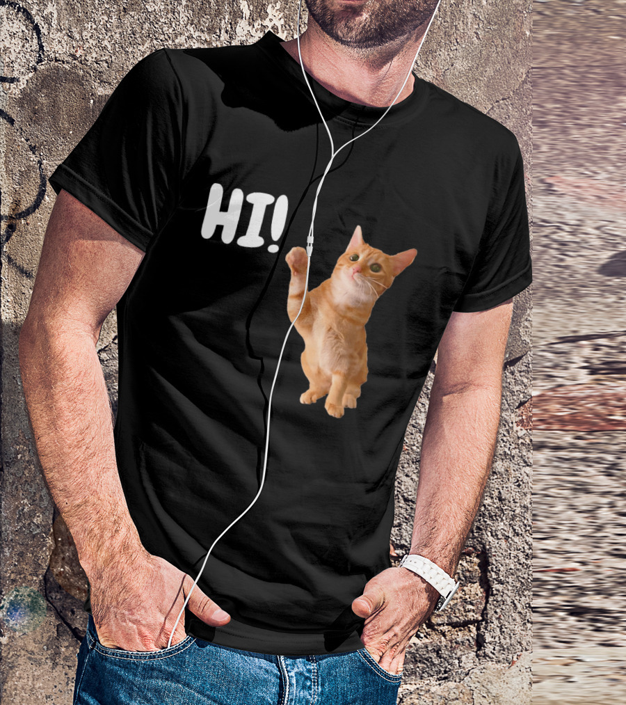 Cat Dandy Hi Paw Wave T-Shirt