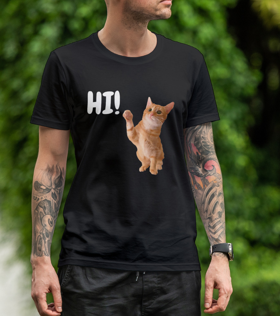 Cat Dandy Hi Paw Wave T-Shirt