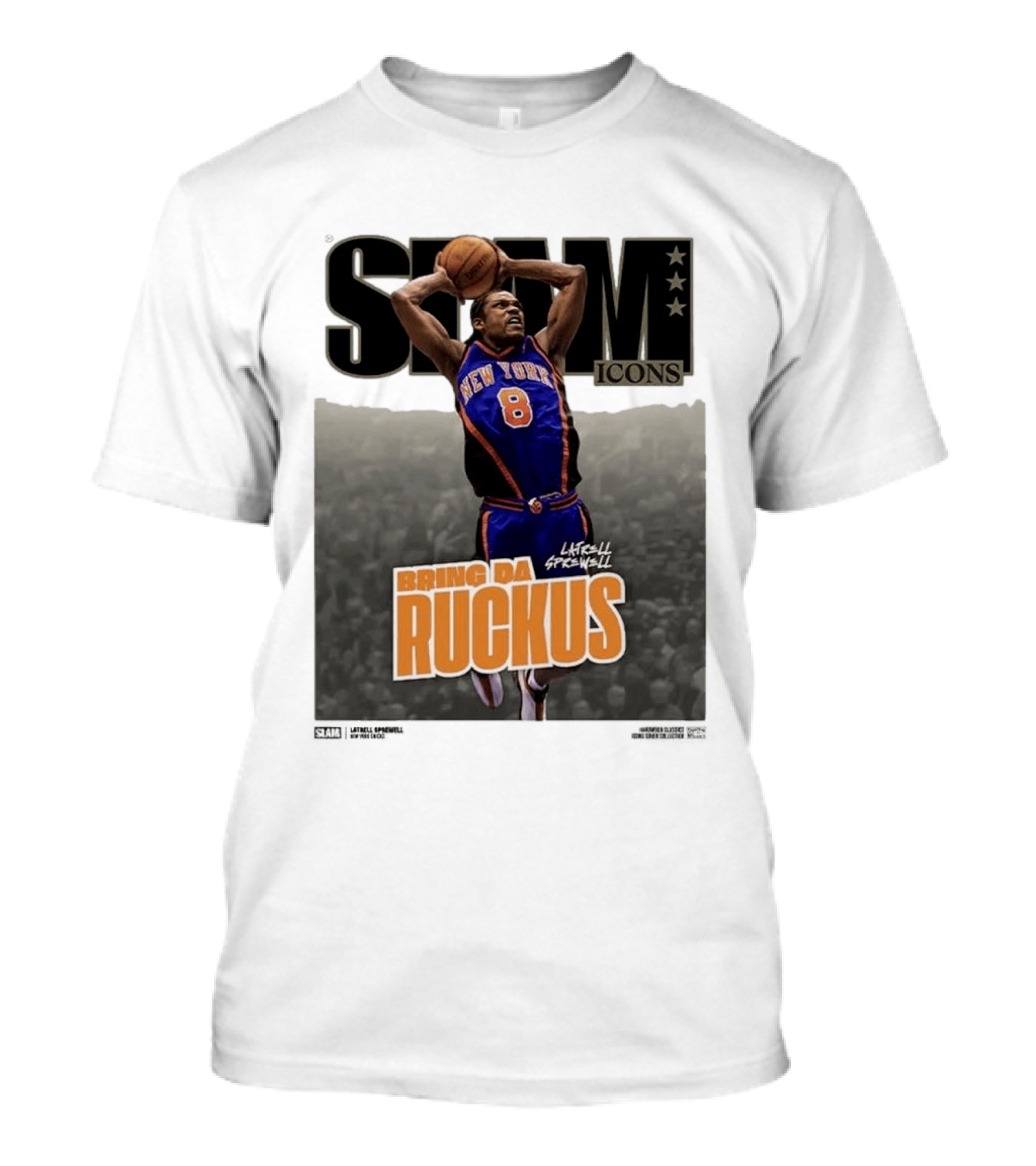 Slam Icons Latrell Sprewell Bring Da Ruckus New York Knicks T-Shirt