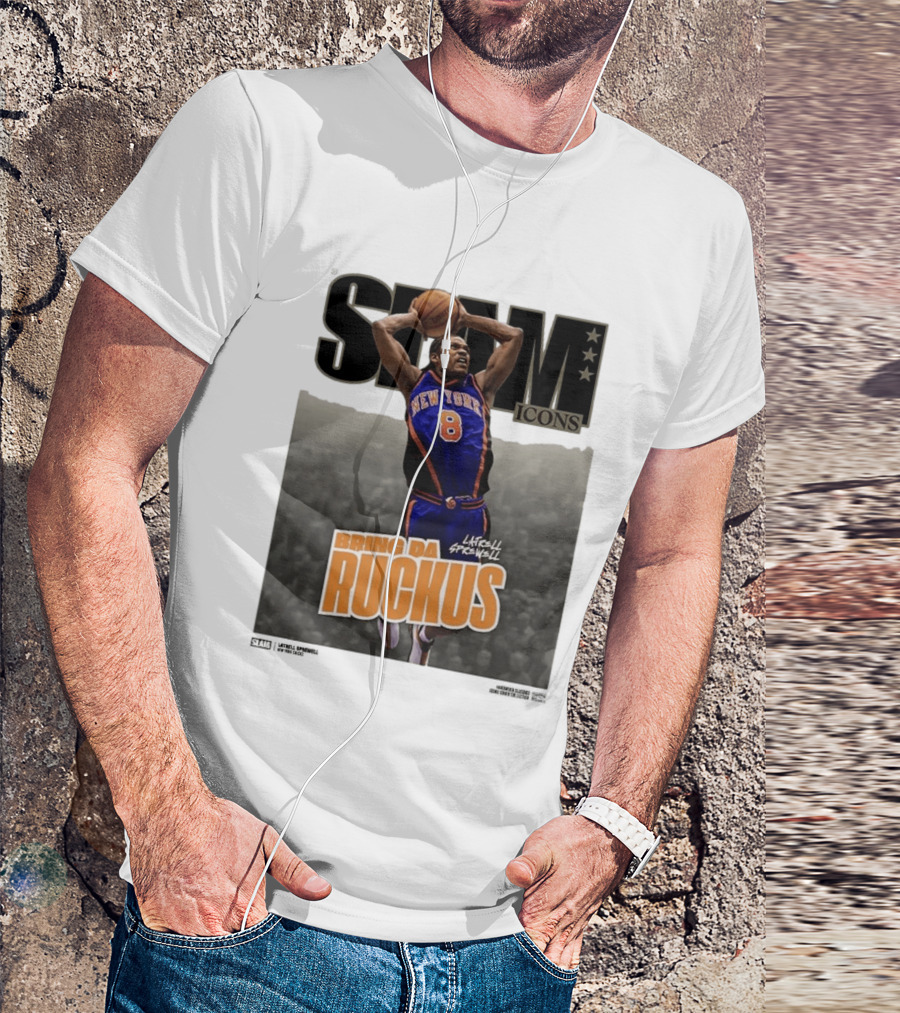 Slam Icons Latrell Sprewell Bring Da Ruckus New York Knicks T-Shirt
