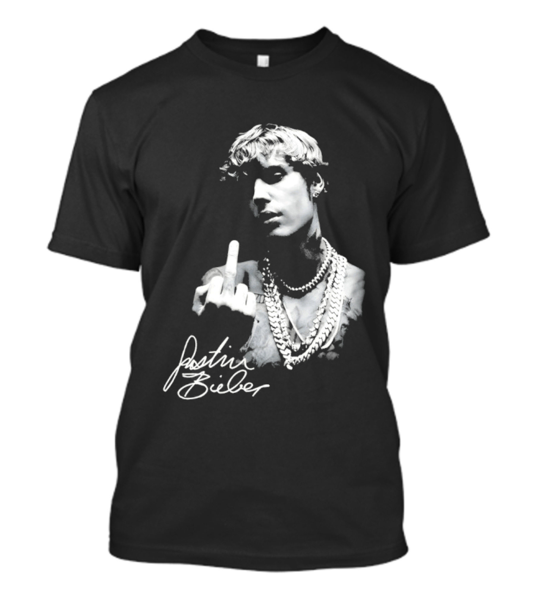 Justin Bieber Middle Finger Gesture T-Shirt