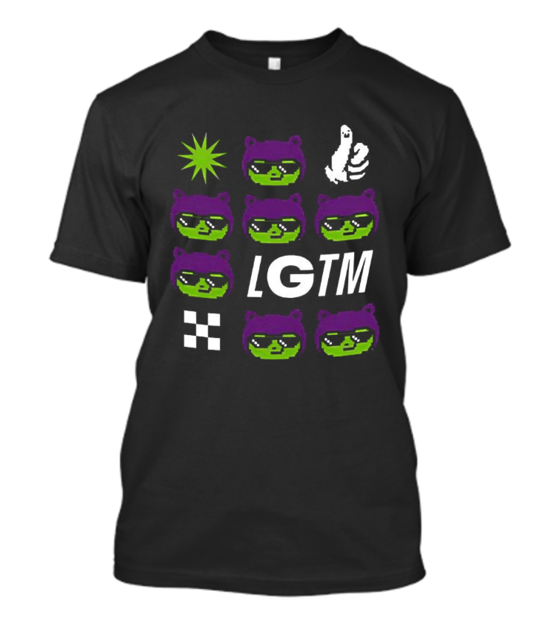LGTM Grand Prix Green Faces And Thumbs Up T-Shirt
