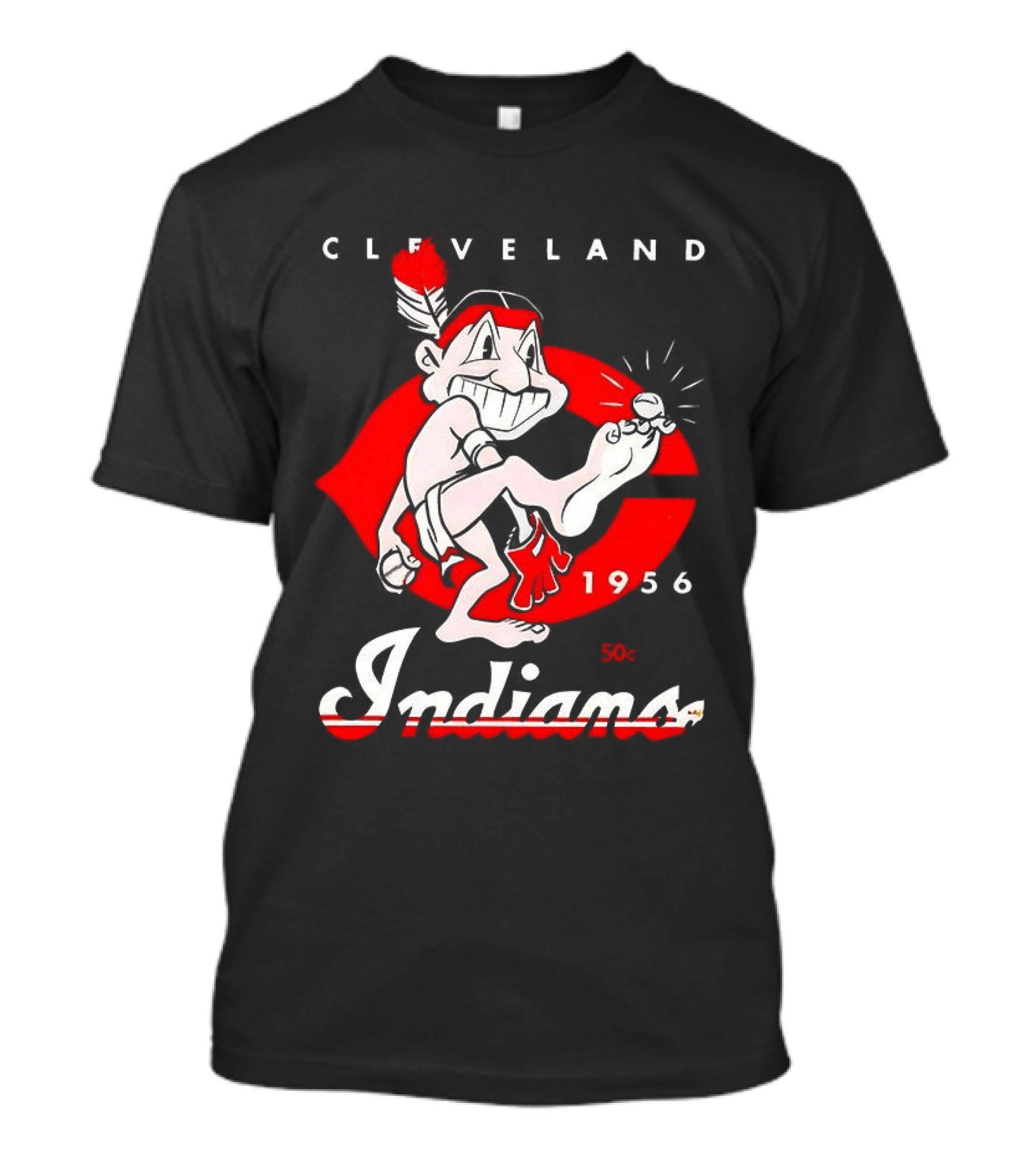 Cleveland Indians 1956 Retro Logo Vintage Sports Memorabilia T-Shirt