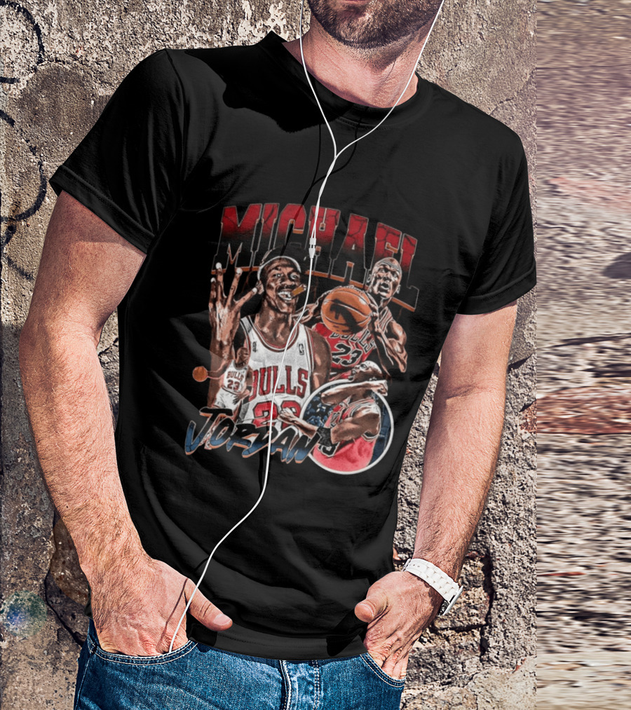 Michael Jordan Chicago Bulls NBA 90's Basketball Legend 23 T-Shirt