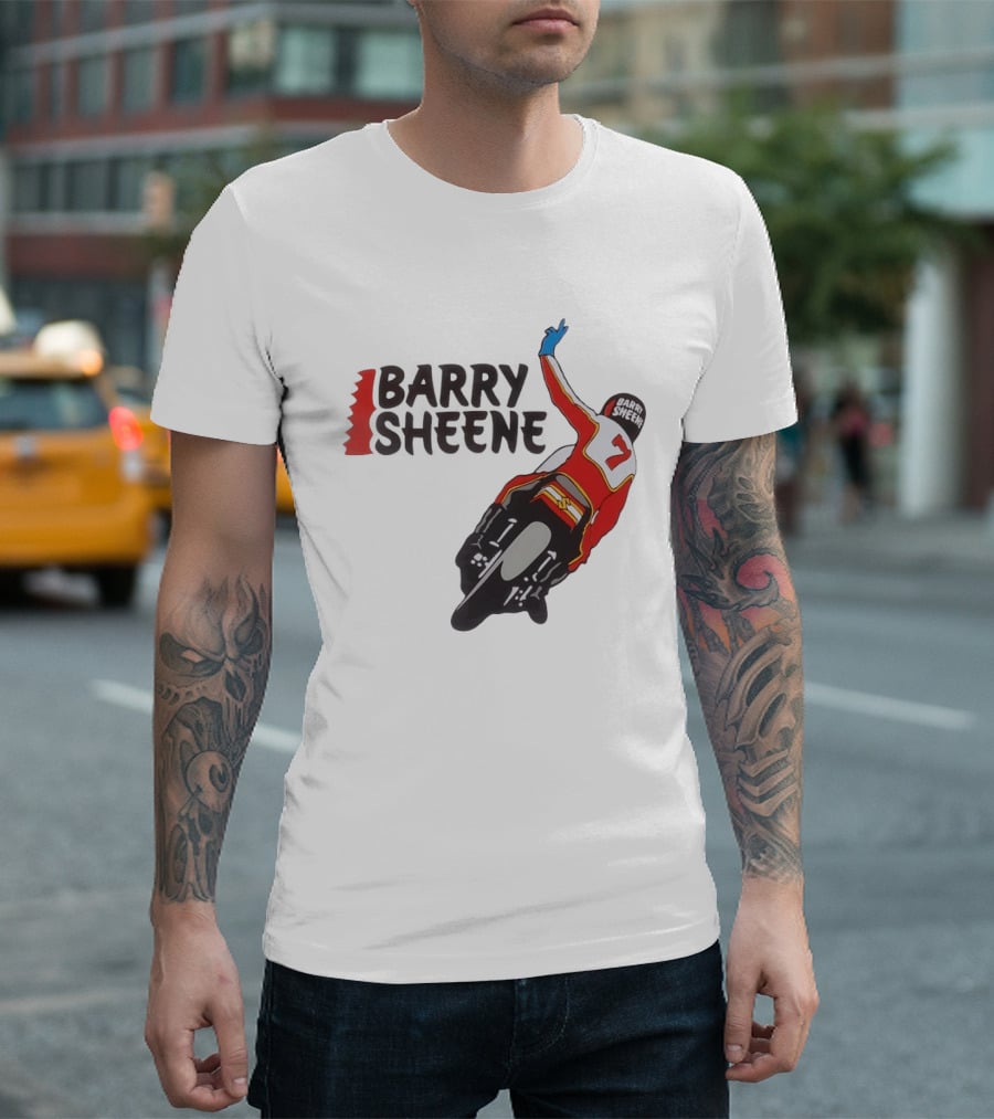 Barry Sheene Racing Number 7 Vintage Motorcycle Racer T-Shirt
