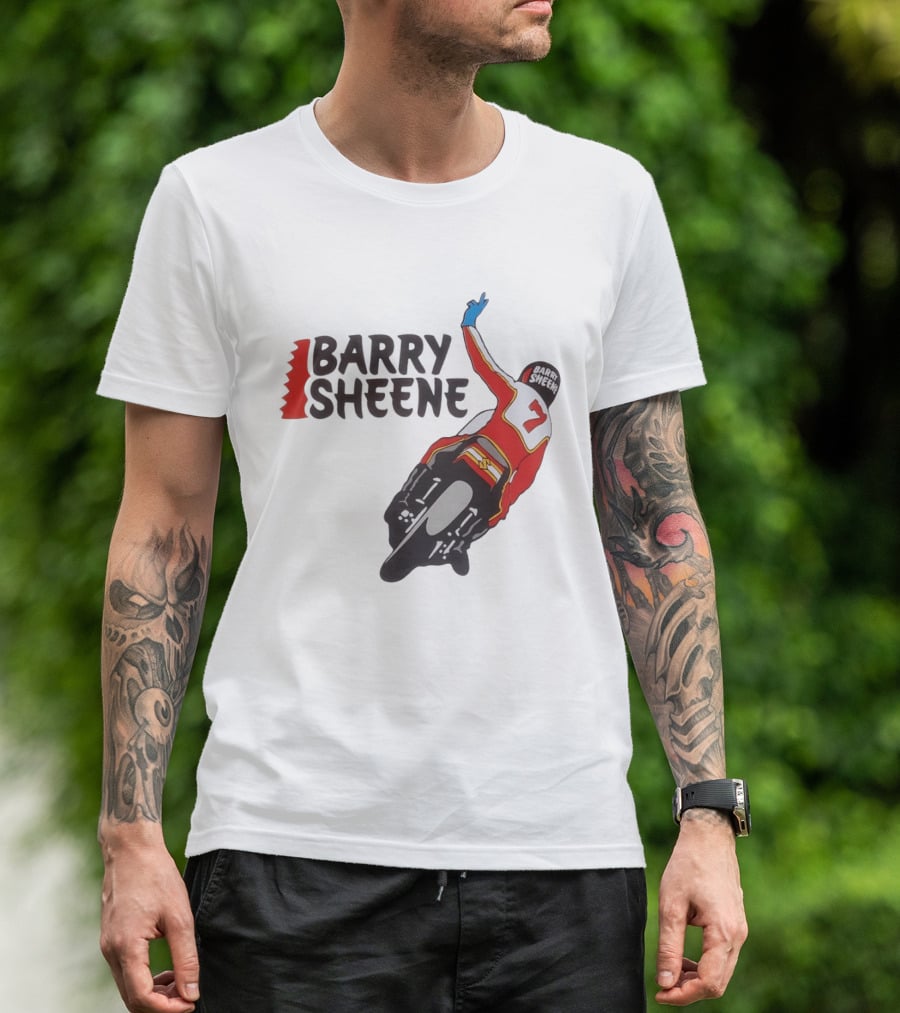 Barry Sheene Racing Number 7 Vintage Motorcycle Racer T-Shirt