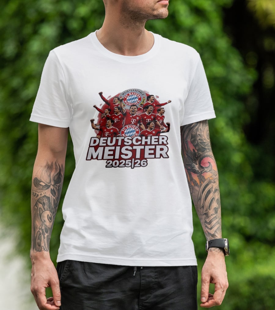 FC Bayern Munich Deutscher Meister 2025 2026 Celebration T-Shirt