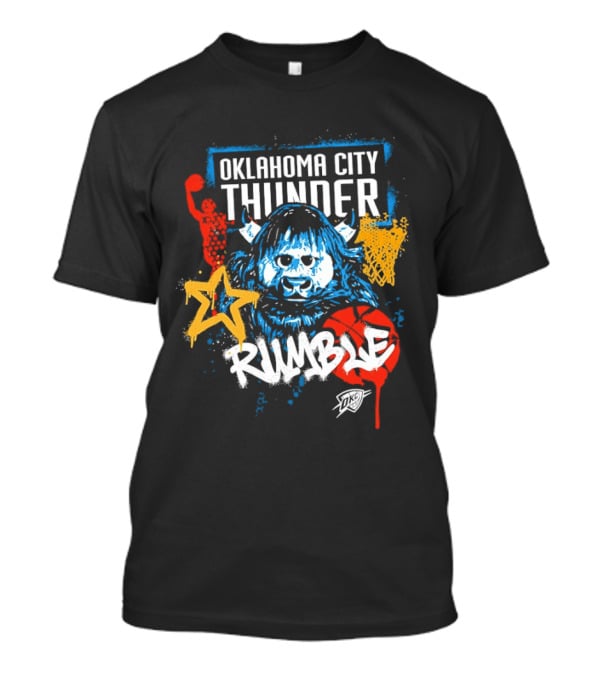 Oklahoma City Thunder Rumble Graffiti Star Basketball T-Shirt