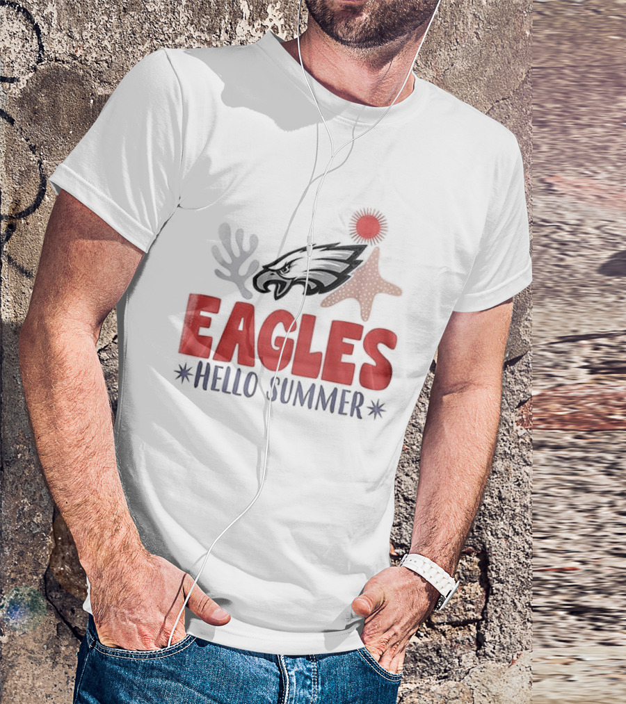 Philadelphia Eagles Hello Summer Tropical Vibes T-Shirt