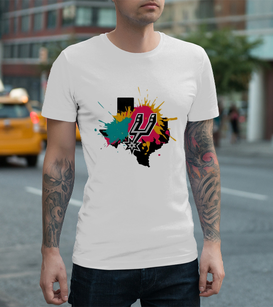 San Antonio Spurs Texas Colors Black NBA Basketball 2026 T-Shirt