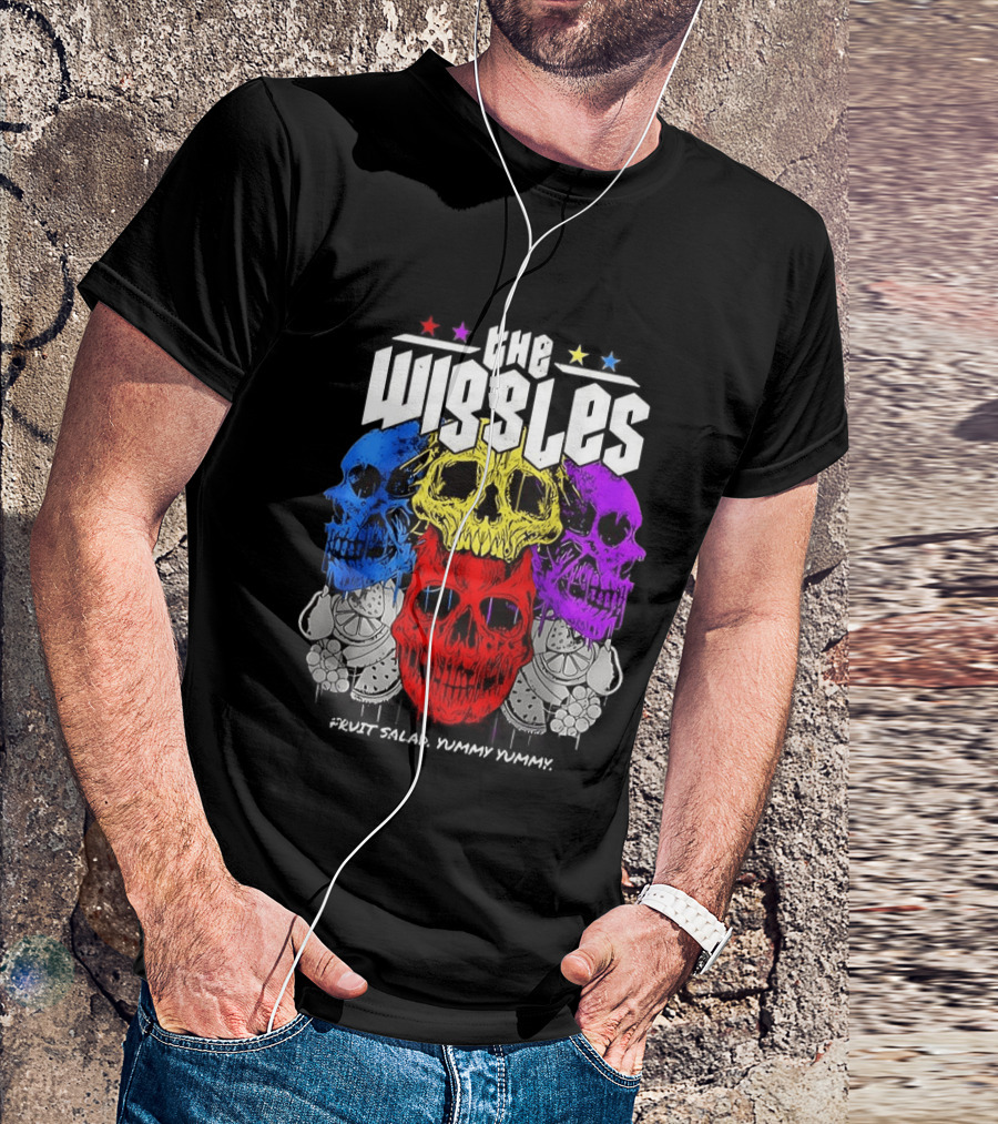The Wiggles Fruit Salad Yummy Yummy Colorful Skull T-Shirt