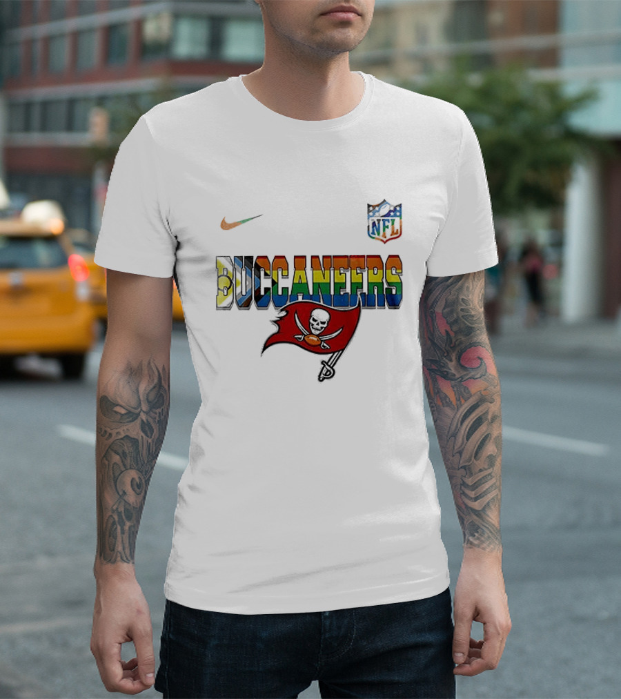 Tampa Bay Buccaneers Pride Peanuts Snoopy Collaboration Nike NFL T-Shirt