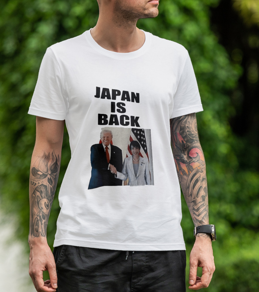 Japan Is Back Trump Political Image With Flags T-Shirt
