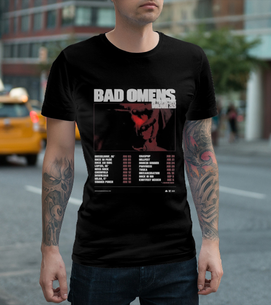 Bad Omens 2026 Worldwide Tour Dates T-Shirt