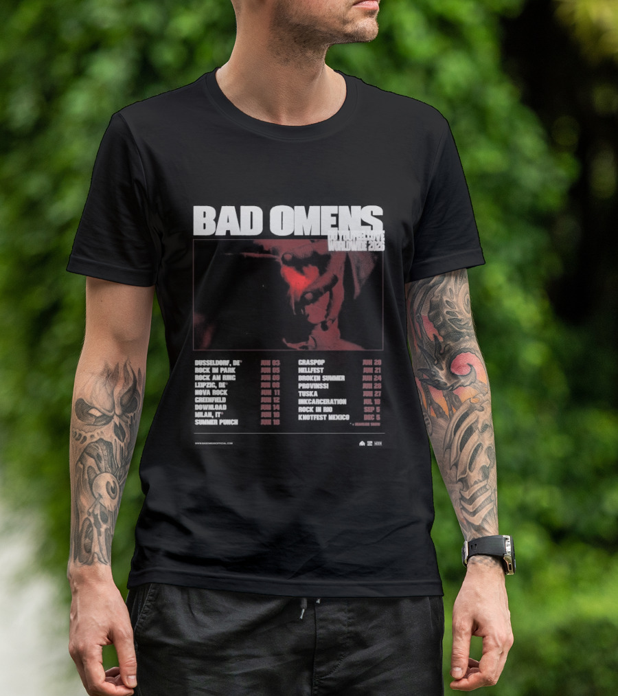 Bad Omens 2026 Worldwide Tour Dates T-Shirt