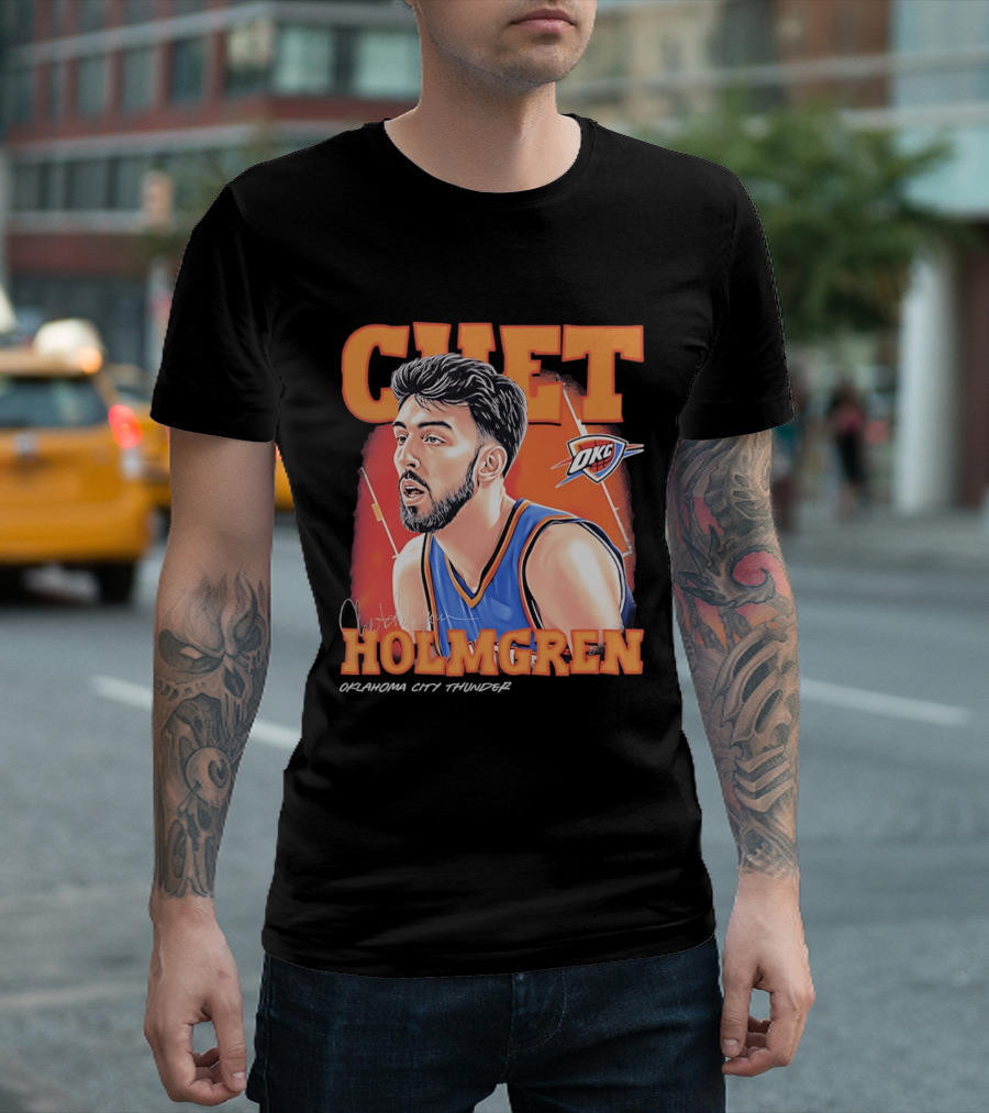 Chet Holmgren OKC Thunder 90s Airbrush T-Shirt
