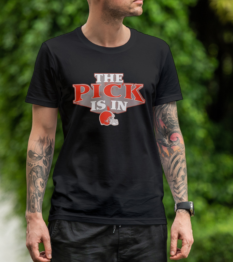 Cleveland Browns The Pick Is In NFL Football Helmet T-Shirt