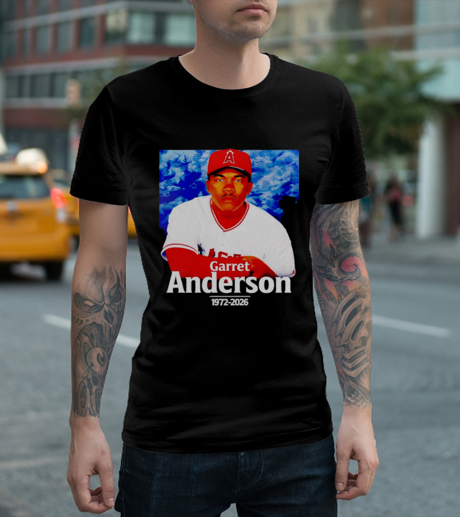 Garret Anderson Angels Tribute Baseball Legend 1972 2026 T-Shirt