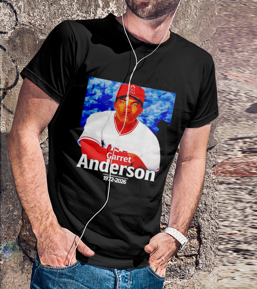Garret Anderson Angels Tribute Baseball Legend 1972 2026 T-Shirt