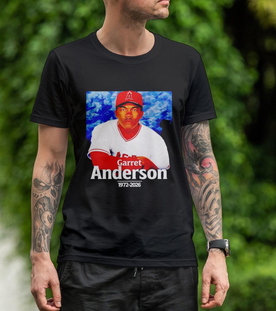 Garret Anderson Angels Tribute Baseball Legend 1972 2026 T-Shirt