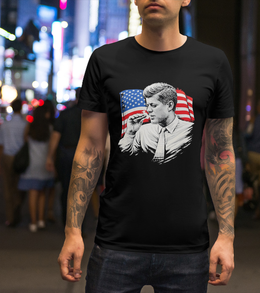 JFK Cigars American Flag 2026 T-Shirt