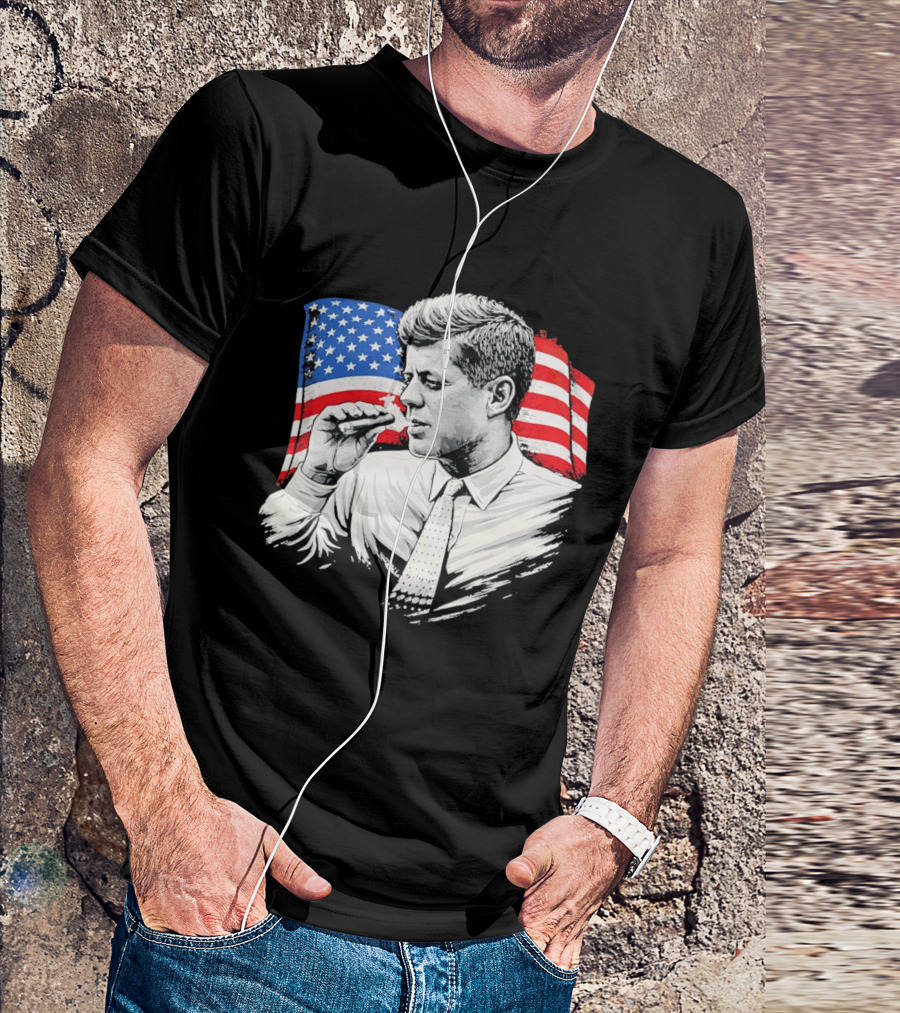 JFK Cigars American Flag 2026 T-Shirt