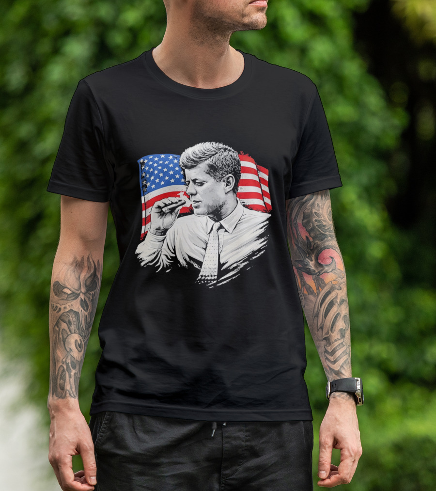 JFK Cigars American Flag 2026 T-Shirt