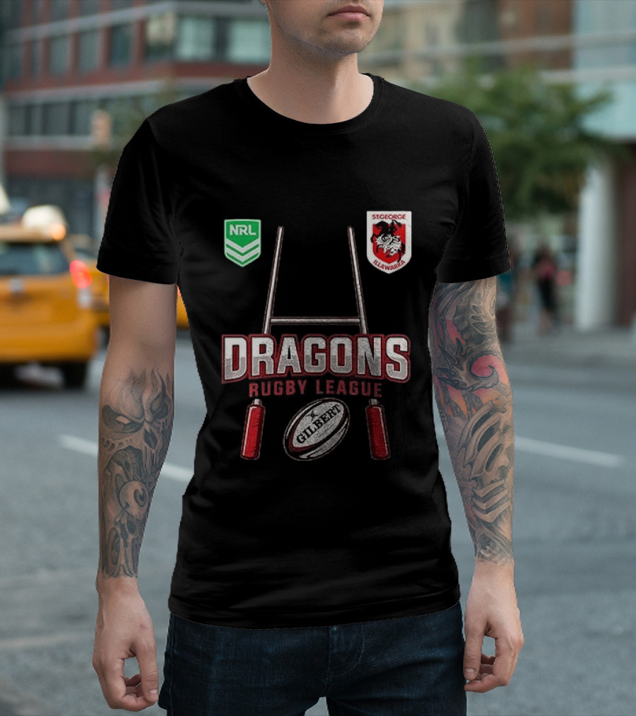 St George Illawarra Dragons Rugby League NRL Gilbert Ball T-Shirt