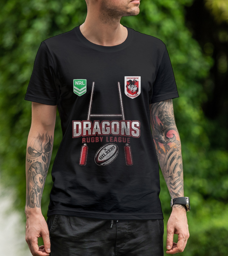 St George Illawarra Dragons Rugby League NRL Gilbert Ball T-Shirt