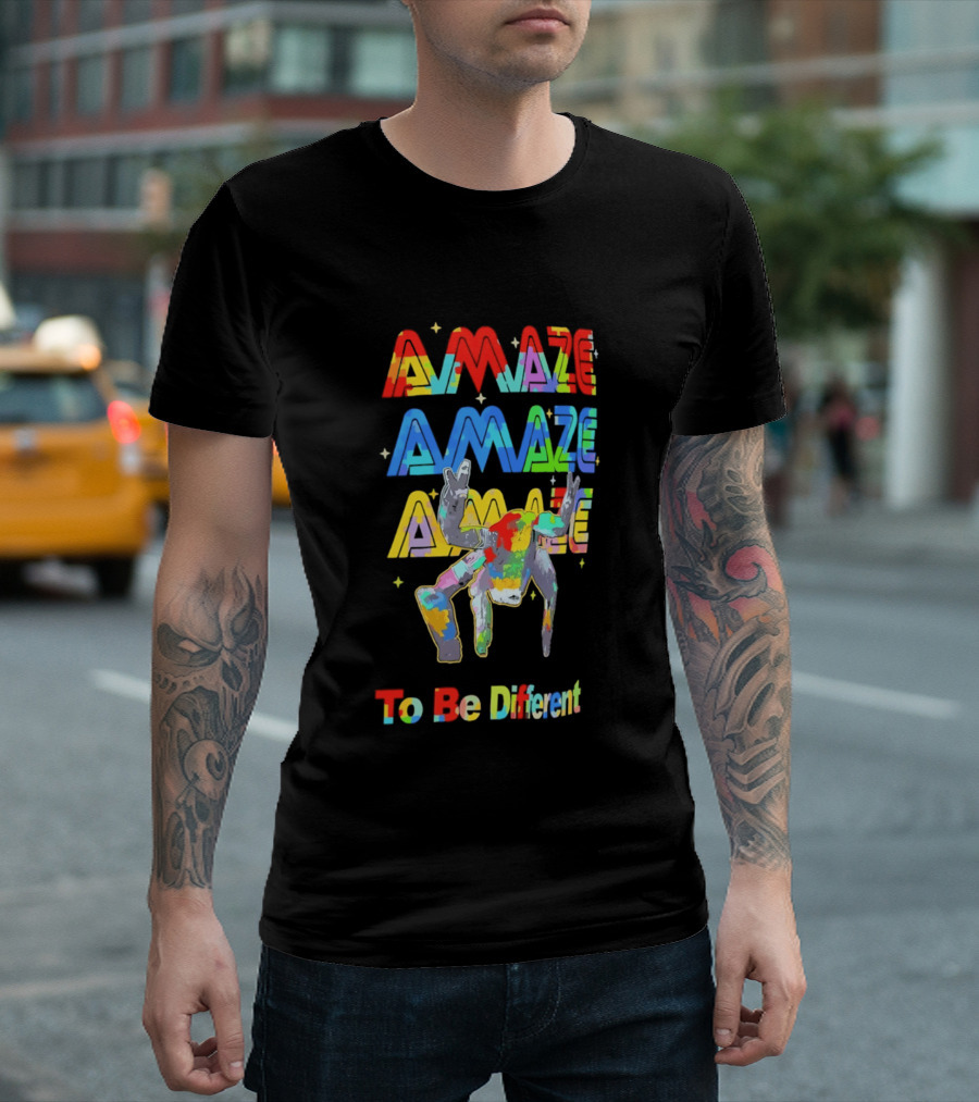 Amaze Amaze Amaze Colorful Support To Be Different T-Shirt