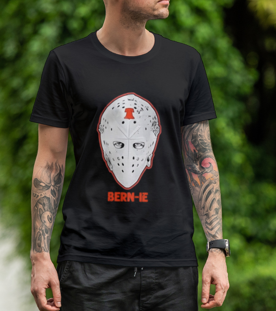 Bern Ie Philadelphia Hockey Liberty Bell Goalie Mask T-Shirt