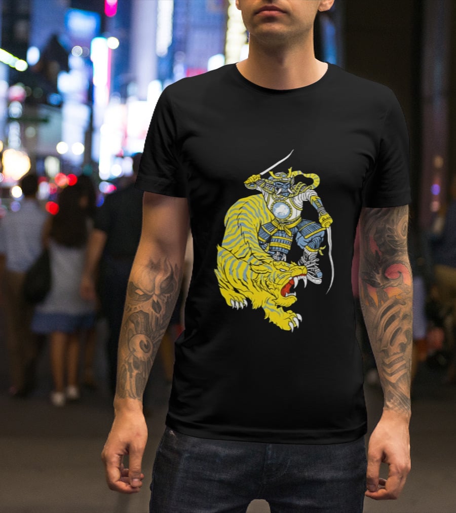 Buffalo Sabres Knight Battling Fierce Sabretooth Tiger T-Shirt