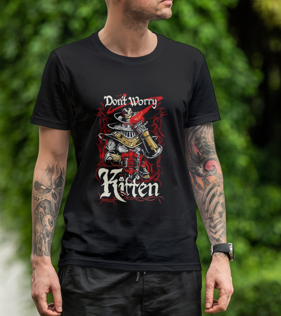 Don't Worry Kitten Meatcanyon Samurai Armor T-Shirt