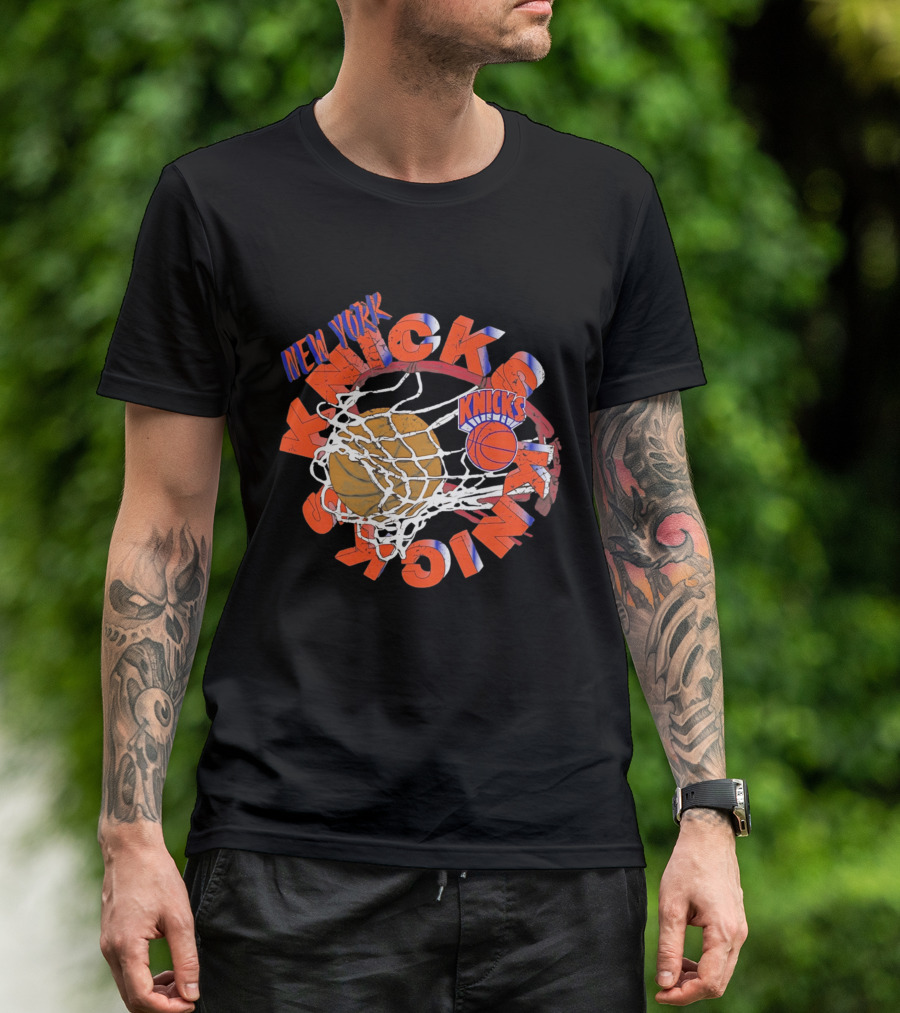 New York Knicks Basketball Net Graphic Text Preschool 2026 T-Shirt