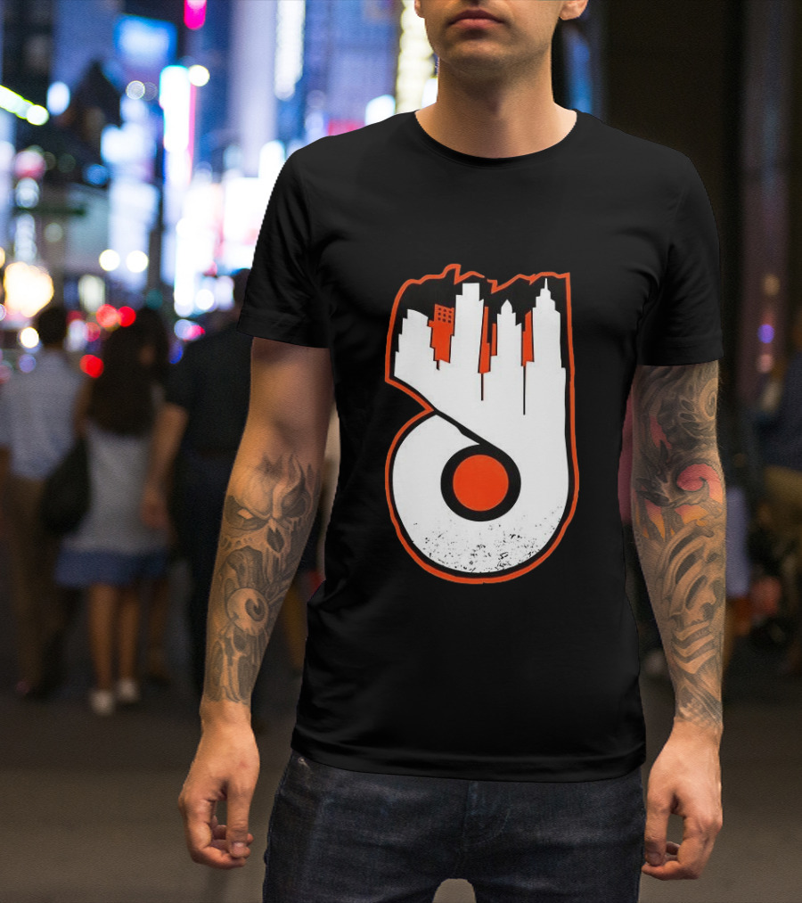 Philadelphia Flyers Skyline Emblem With Cityscape T-Shirt