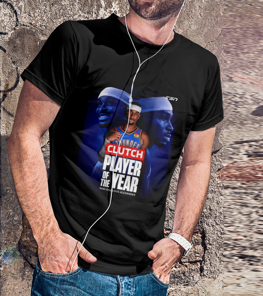 Shai Gilgeous Alexander Clutch Thunder Player Of The Year 2026 T-Shirt