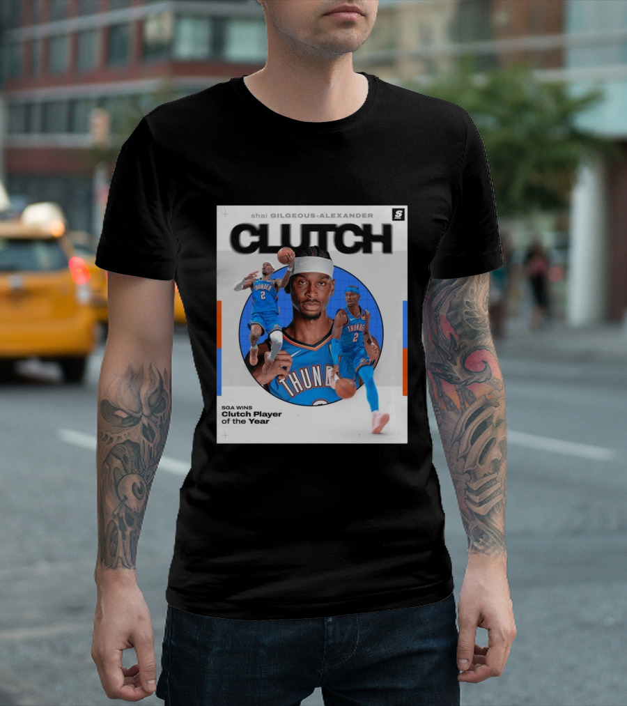 Shai Gilgeous Alexander Clutch Player Of The Year SGA Wins Thunder NBA T-Shirt
