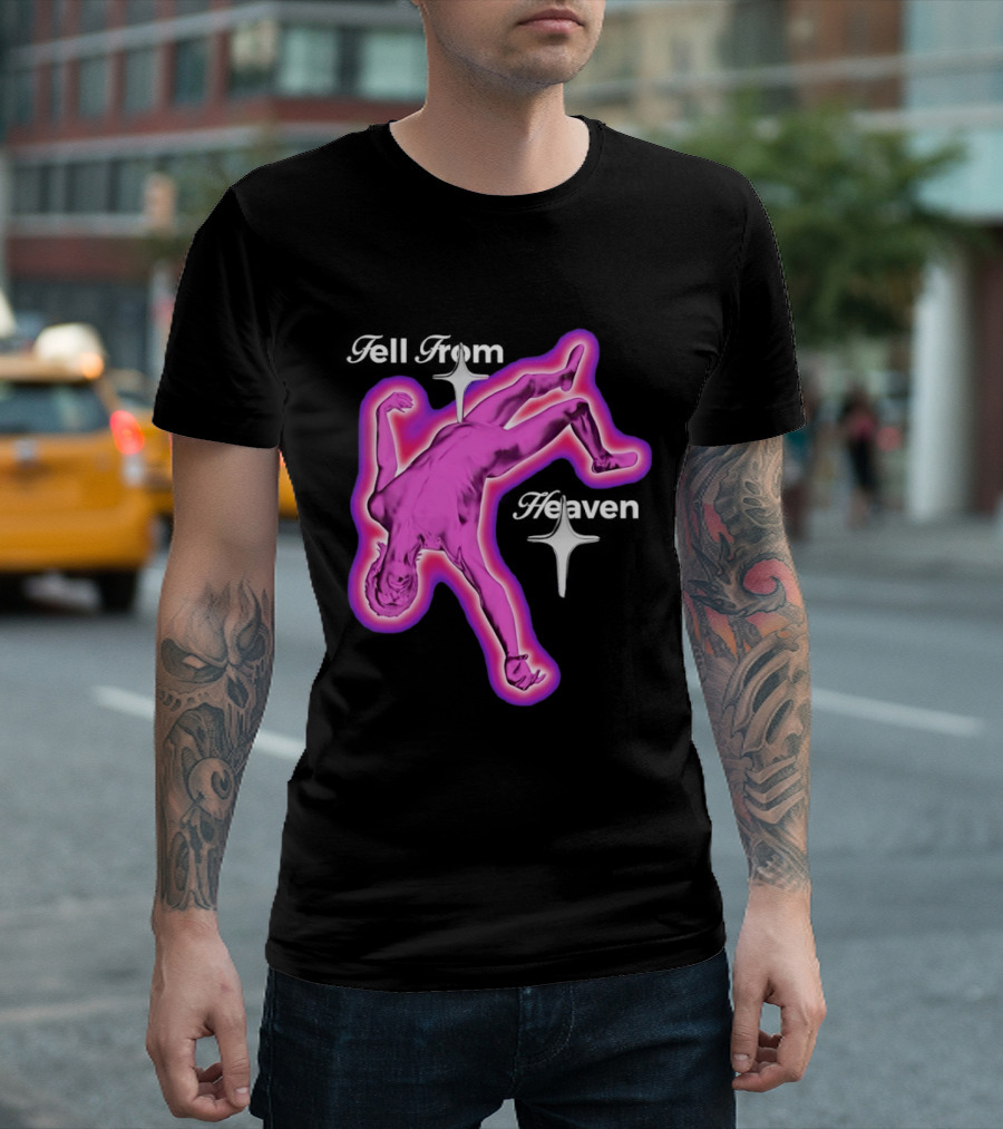 Falling From Heaven Pink Neon T-Shirt