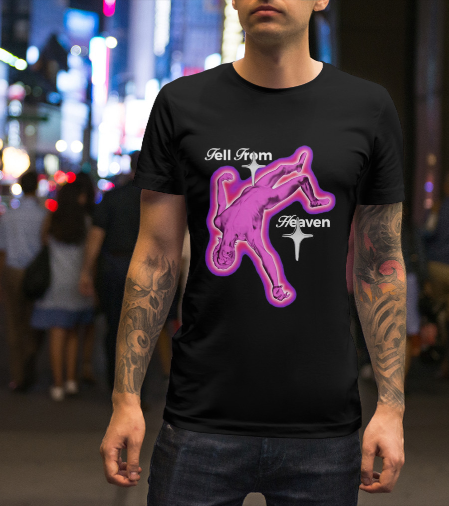 Falling From Heaven Pink Neon T-Shirt