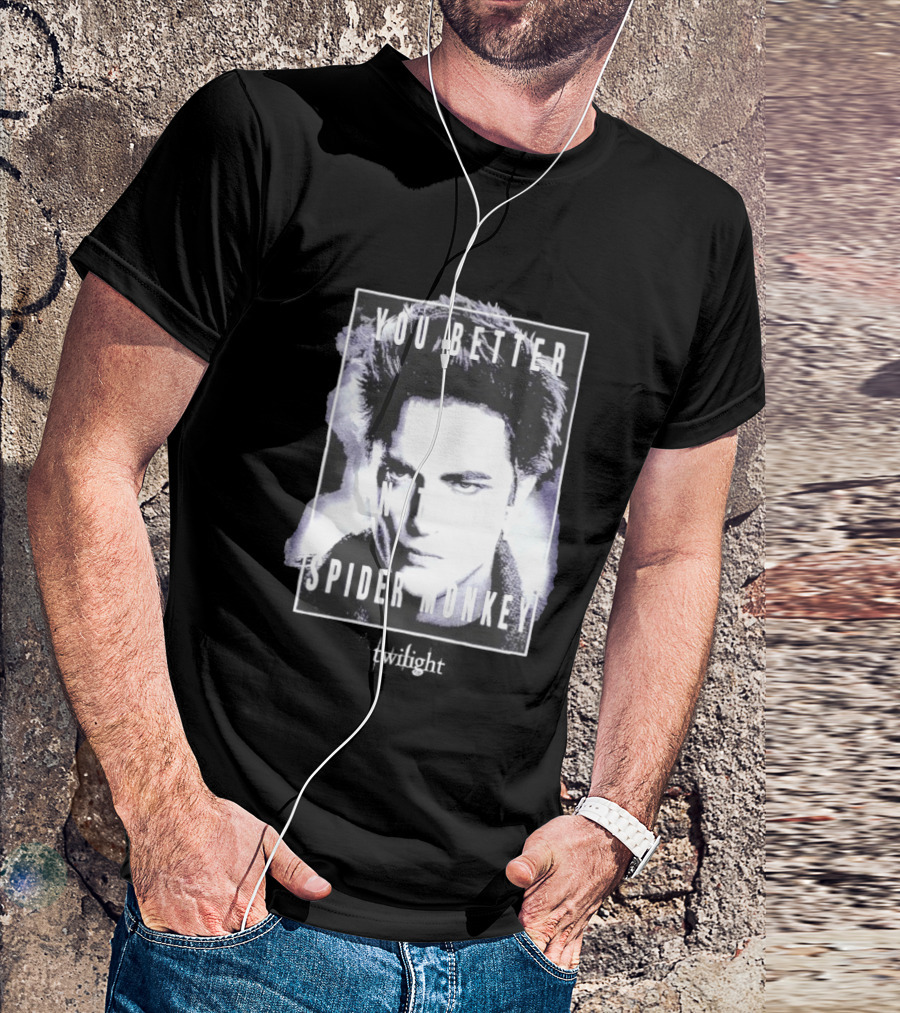 The Twilight Saga You Better Hold On Tight Spider Monkey Edward T-Shirt