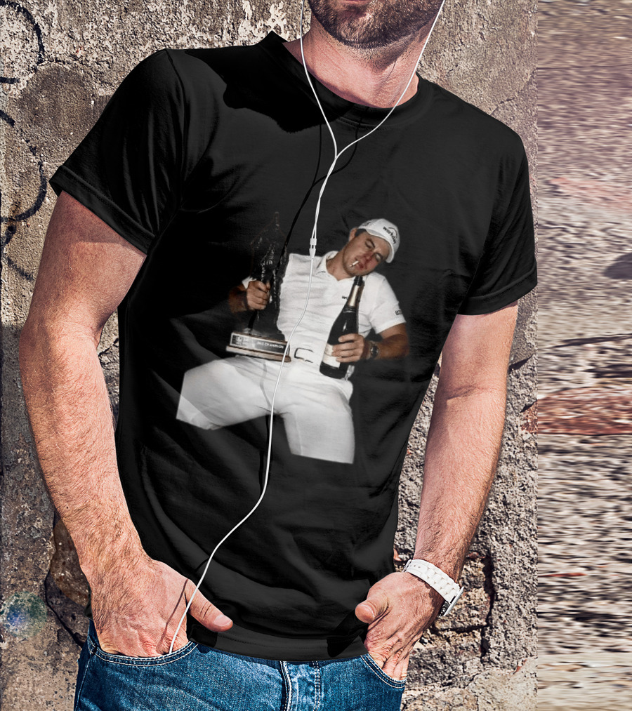 Matt Fitzpatrick Sleeping With Trophy And Wine T-Shirt