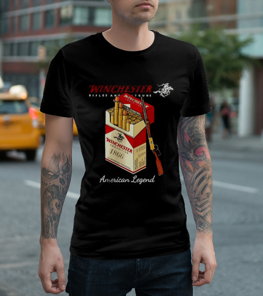 Winchester Rifles Shotguns American Legend 1866 Ammunition T-Shirt
