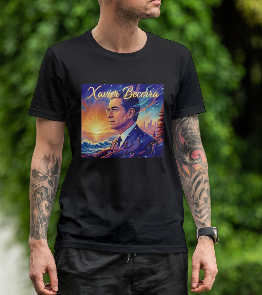 Xavier Becerra California Sunset Ocean Landscape T-Shirt