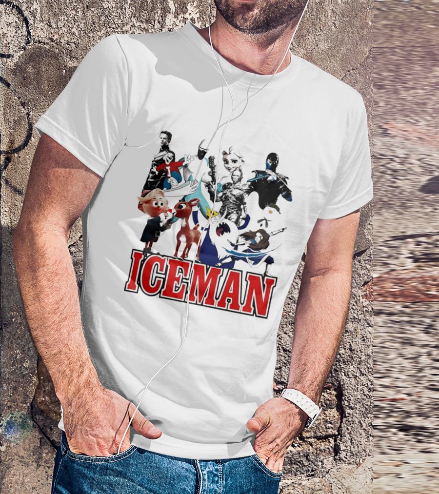 Iceman Elsa Sub Zero Mr. Freeze Cartoon Characters T-Shirt