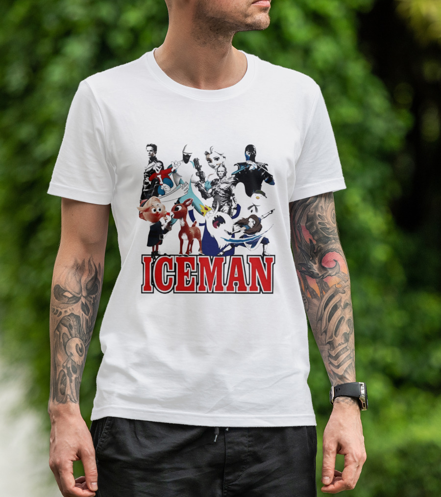 Iceman Elsa Sub Zero Mr. Freeze Cartoon Characters T-Shirt