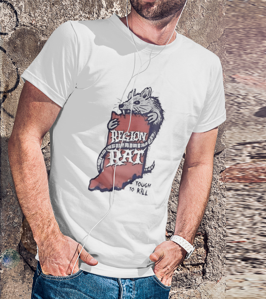 Region Rat Indiana State Map Tough To Kill T-Shirt
